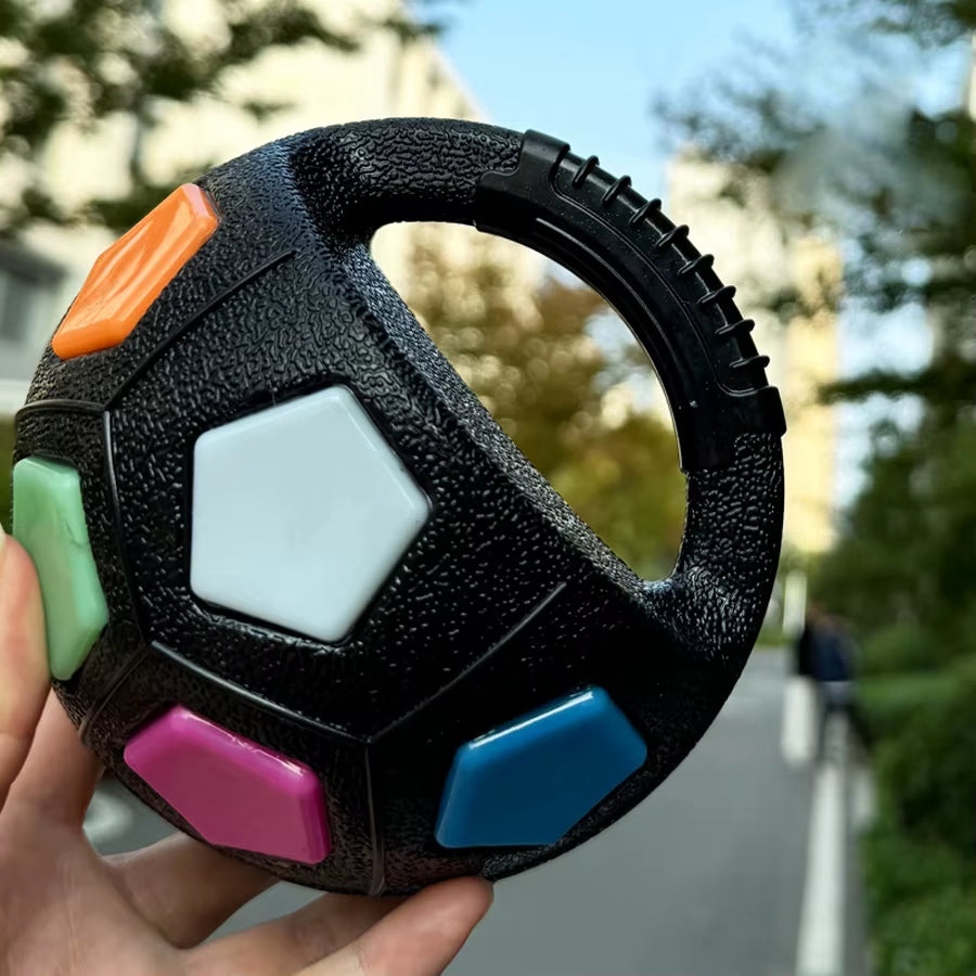 Dog Toys Soccer Ball with Handle outside Squeaky Floating for Tug of War Dog Tug Toy for Small Mudiem Large Breed Playing Gifts