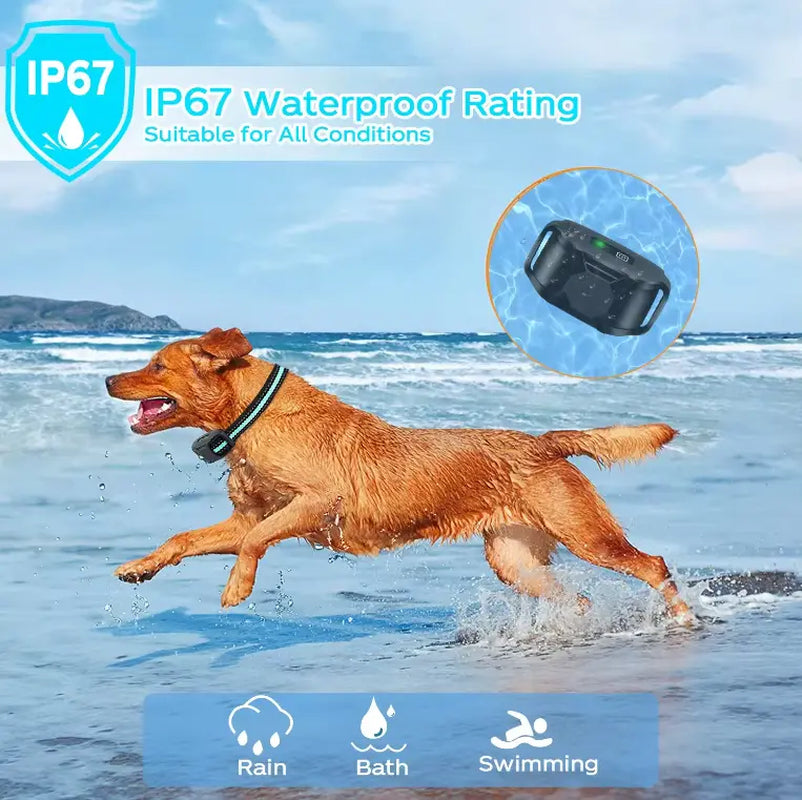 TQT Dog Training Collar 3300FT Range with IP67 Waterproof, Adjustable Beep, Vibration & Safe Shock Modes, Remote Control, Rechargeable E-Collar
