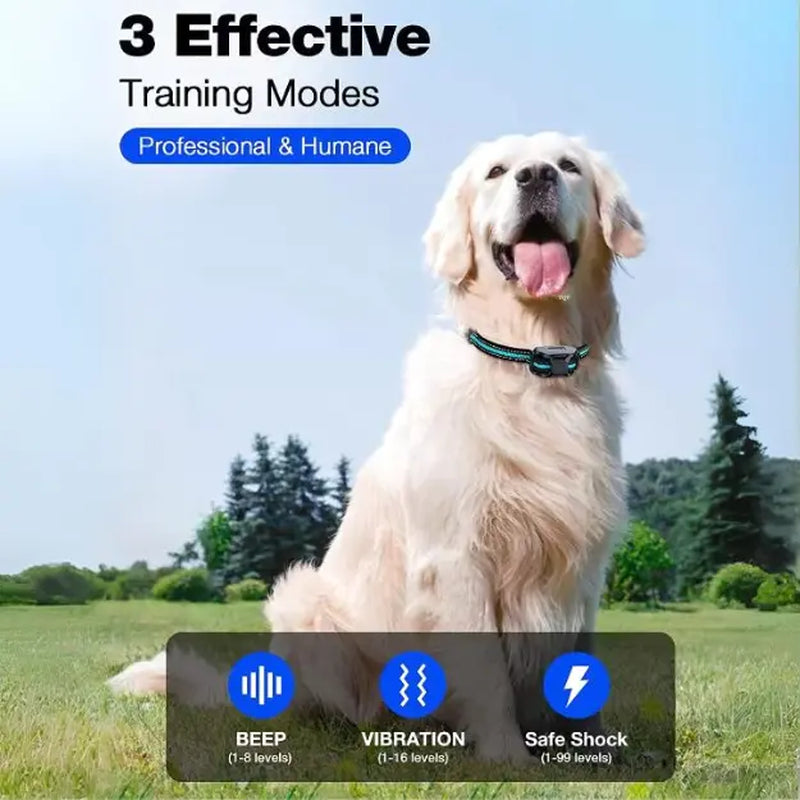 TQT Dog Training Collar 3300FT Range with IP67 Waterproof, Adjustable Beep, Vibration & Safe Shock Modes, Remote Control, Rechargeable E-Collar