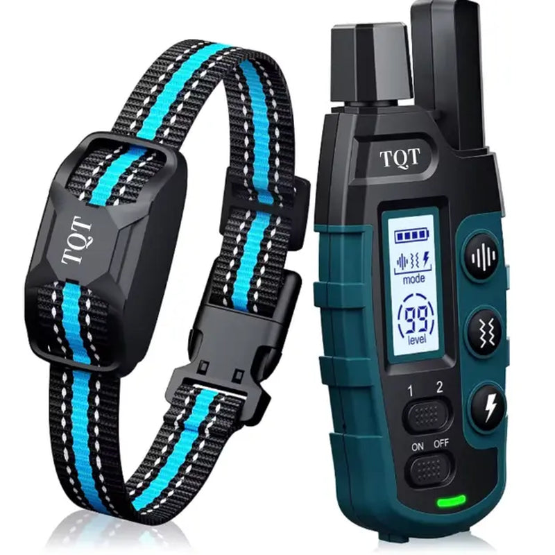 TQT Dog Training Collar 3300FT Range with IP67 Waterproof, Adjustable Beep, Vibration & Safe Shock Modes, Remote Control, Rechargeable E-Collar
