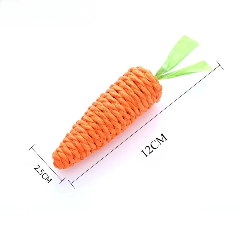 Cat Toys Self-Entertainment Carrot Teething and Cat Teasing Sticks, Bite-Resistant and Scratch-Resistant Teething and Clawing